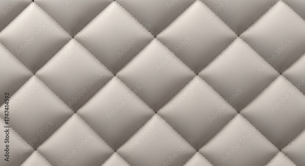 Obraz premium Detailed luxurious beige leather upholstery background, clean, seamless