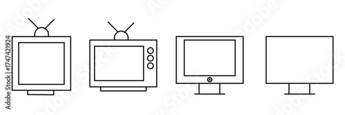 Tv icon set. television icon vector EPS10