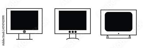Tv icon set. television icon vector EPS10