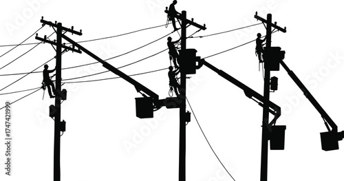 Cabinet assembly illustration, construction worker, power drill, screwdriver use, wall cabinet, safety helmet, carpentry process, furniture installation, repair work, training skills