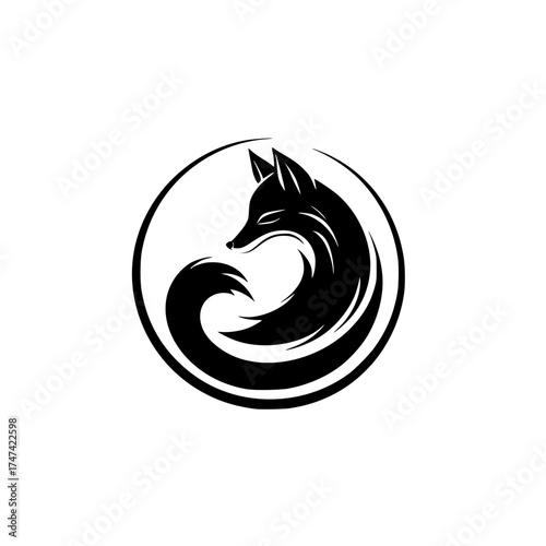 White Fox Logo Inside Circular