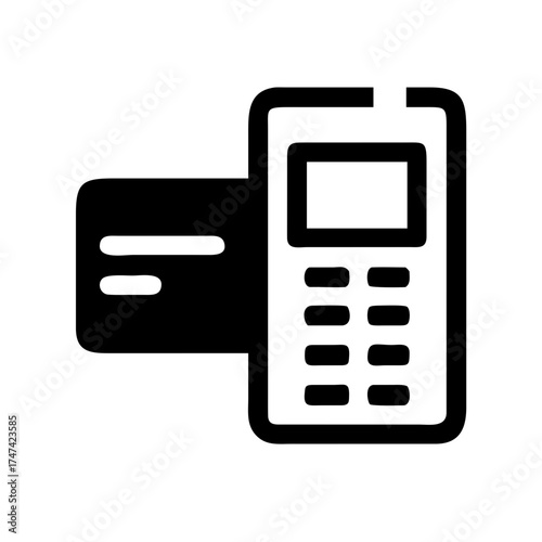 Illustration of a credit card reader with a card