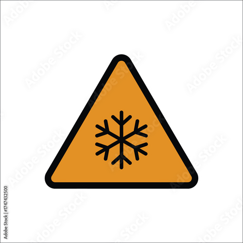 Stylized winter weather elements isolated on white background