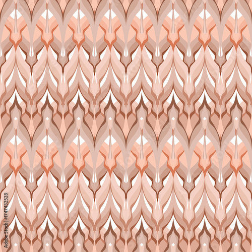 Light beige multicolored abstract zigzag pattern 