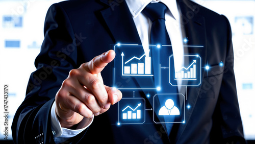 Business growth strategies corporate data visualization office digital marketing insights