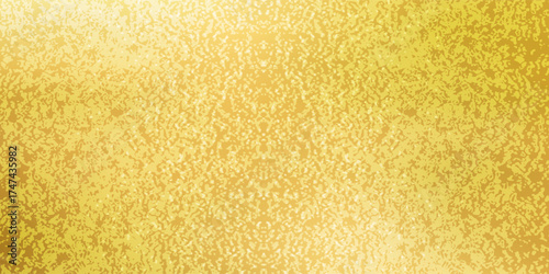 Gold wall texture background. Yellow shiny gold foil paint on wall sheet with gloss light reflection, vibrant golden paper luxury wallpaper