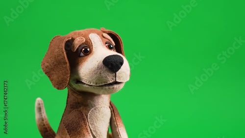 Deer Silhouette on Green Screen