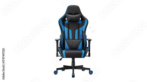 Ergonomic blue and black gaming chair for ultimate comfort