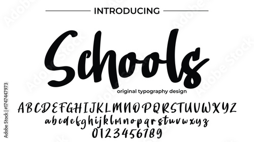 Schools - Elegant Script Font for Smooth Handwritten Design and Creative Typography