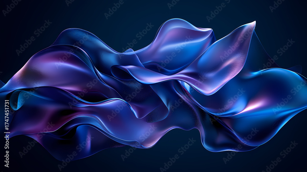 Obraz premium Dynamic Flowing Fabric Design