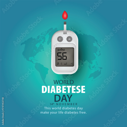 World Diabetes day. November 14,vector logo type icon. abstract Vector illustration