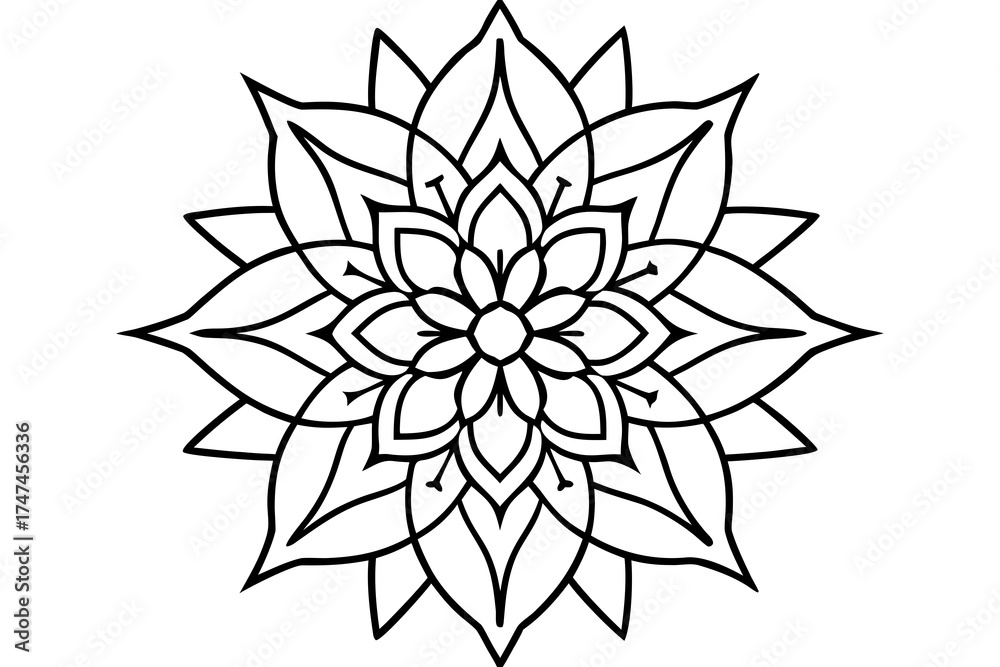 Fototapeta premium floral mandala template