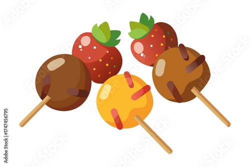 candy cane on a stick