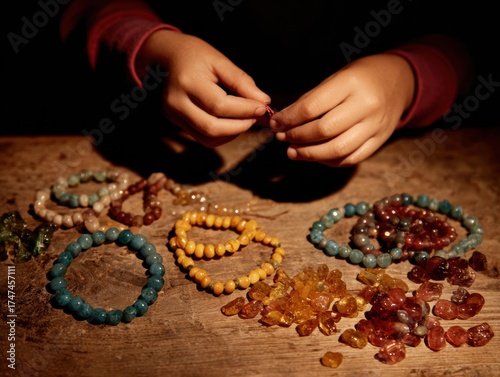 Authentic Family DIY Beading and Handmade Bracelets Premium Crafting Content Celebrating Creation and Bonding for Social Media Marketing