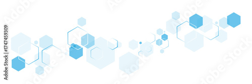 Free Download Vector hexagons pattern. Geometric abstract background with simple hexagonal elements. Medical, technology or science design - GFXLoad