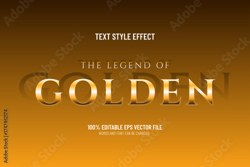 Golden editable text effect, fully editable and customizable text.
