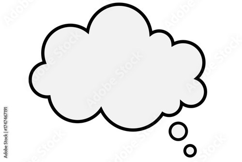 bubble cloud thinking vector