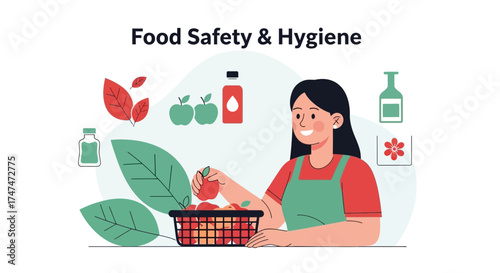 Illustrative Depiction Of Food Safety And Hygiene For Proper Food Handling Processes