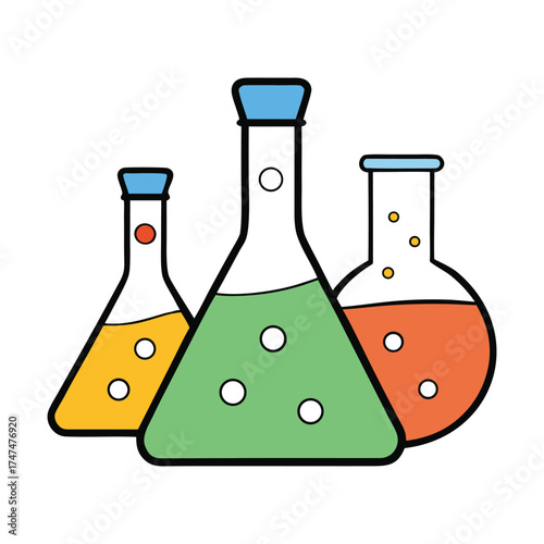 A collection of chemical flasks, including Erlenmeyer and round-bottom types, used in labs for mixing, heating, and storing liquids safely and efficiently.
