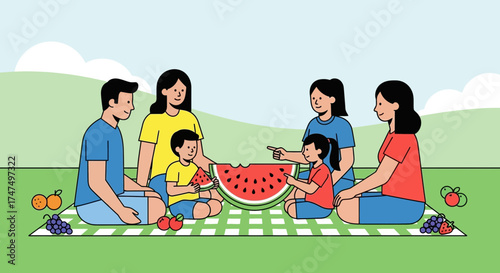 Joyous Gathering: A Family Picnic Filled With Laughter and Summertime Delights