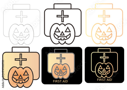 Halloween First Aid Kit with Pumpkin - Medical Emergency