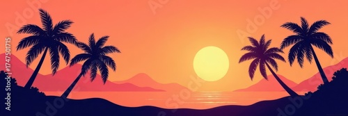 Elegant palm tree silhouettes, timeless hand-drawn aesthetic, isolated, vector