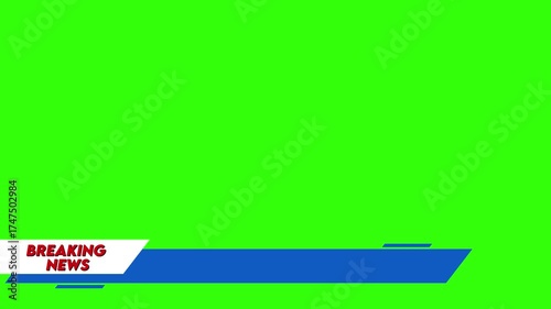 2D lower third animation with breaking news banner design. Ideal for news intros, broadcast templates, and live stream overlays.
