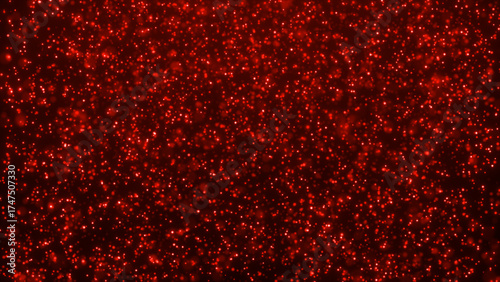 Vibrant red glowing dots, sparkling celebratory background, xmas abstract background.