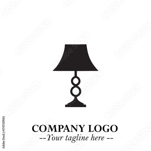 Classic Lamp Logo Symbol in Elegant Vintage Vector Design for Lighting, Interior, and Retro Branding