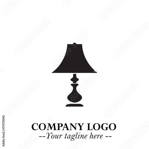 Classic Lamp Logo Symbol in Elegant Vintage Vector Design for Lighting, Interior, and Retro Branding