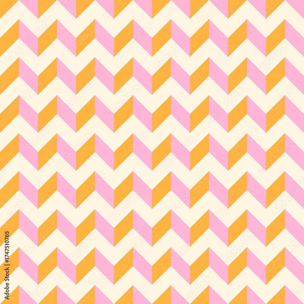 custom made wallpaper toronto digitalPink and orange chevron pattern background. Seamless geometric design with zigzag stripes for modern fabric, wallpaper, and digital decoration.