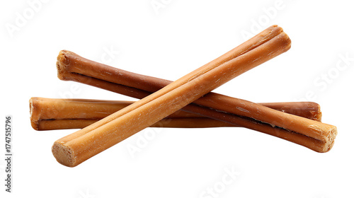 Cinnamon Sticks on White. Brown Spice Bark. Dried Culinary Ingredient. Natural Food Flavor.