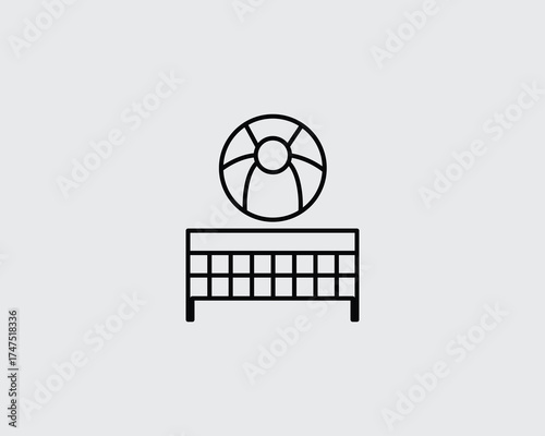 vector illustration of a volley ball