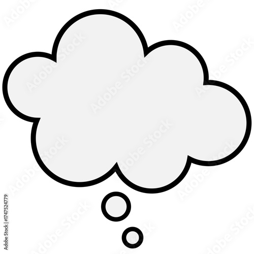 bubble cloud thinking vector