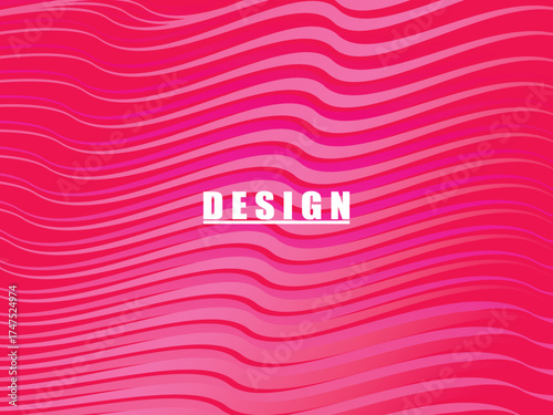 Abstract vector with a pattern of wavy lines and repetitive geometric shapes in red, creating a dynamic and modern effect suitable for backgrounds, posters or contemporary graphic designs.