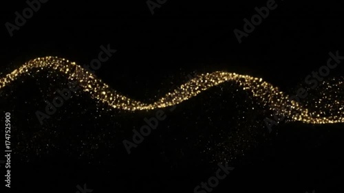particle waves, elegant motion, flowing particles, abstract background, minimal design, shimmering light, futuristic animation, smooth flow, dynamic motion, digital elegance, glowing particles, luxury