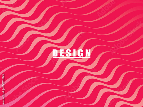 Abstract vector with a pattern of wavy lines and repetitive geometric shapes in red, creating a dynamic and modern effect suitable for backgrounds, posters or contemporary graphic designs.