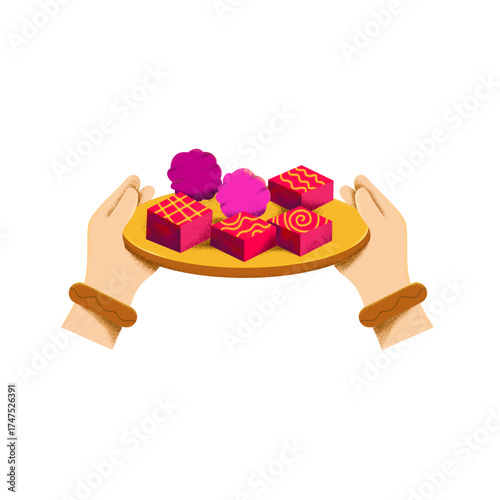 illustration food for diwali festival