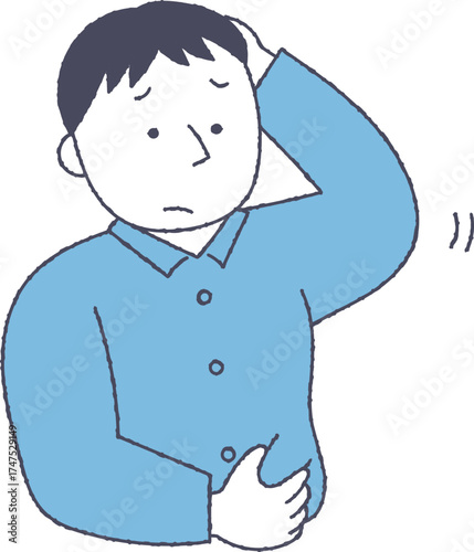 肥満を気にする男性
