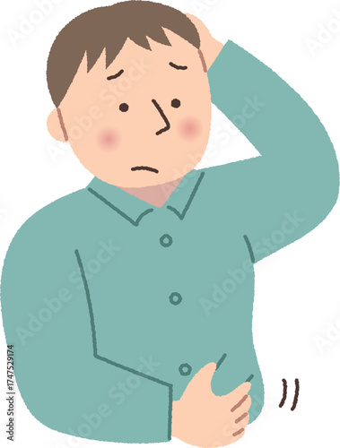 肥満を気にする男性