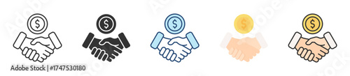 Acquisition Icon Set Multiple Style Collection