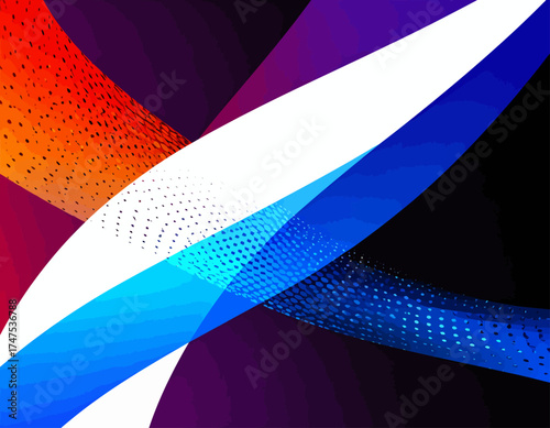 Abstract Colorful Wavy Lines Background.