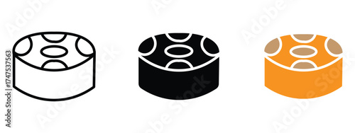 Drum steelpan icon vector. music instrument symbol. vector illustration.