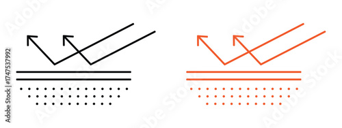 Reflect icon vector. sun safety against harmful radiation to protect skin and prevent damage symbol. vector illustration.