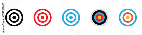 Target, goal icon vector. accuracy, precision, and focus on goal symbol. vector illustration.