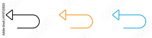 Foto Undo button icon vector