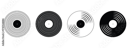 Vinyl records, DJ equipment, 70s 80s 90s discotheque nostalgia icon vector. nostalgic music journey, capturing classic sound and retro vibe symbol. vector illustration.