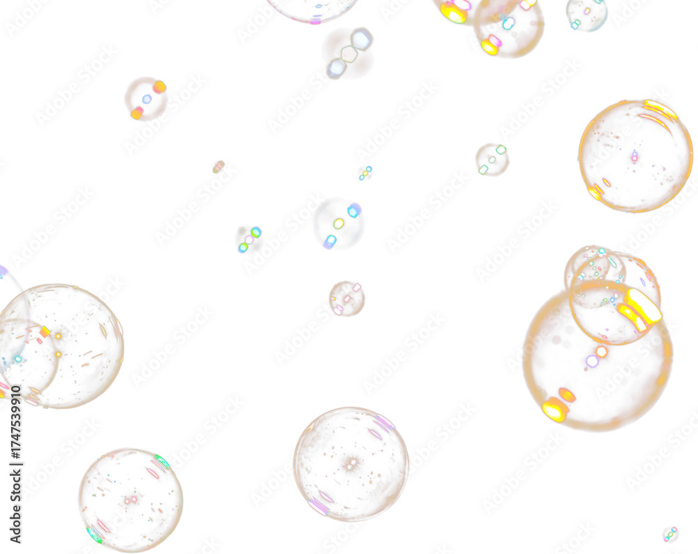 Naklejka premium soap bubbles png isolated on transparent background