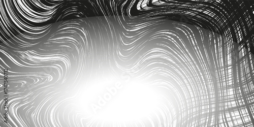 Beautiful abstraction of liquid paints in slow blending flow mixing together gently