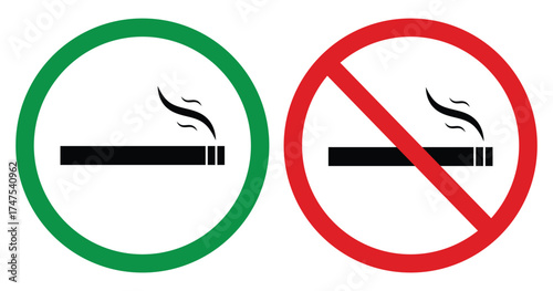 “No Smoking, Vaping, Alcohol and Open Flame Prohibition Sign Set, Safety Warning and Forbidden Symbol Icons for Public Places, Vector Illustration”